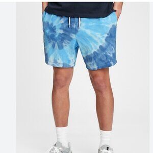 GAP French Terry Tie-Dye Shorts Size XL Blue